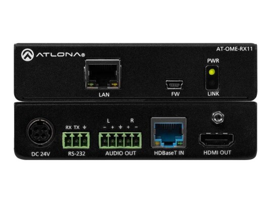 ATLONA Omega AT-OME-RX11 HDBaseT til HDMI-omformer / lydfjerner ATLONA Omega AT-OME-RX11 HDBaseT til HDMI-omformer / lydfjerner