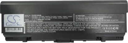 Batteri til Dell Inspiron 1520 etc 6600 mAh Høykapasitet