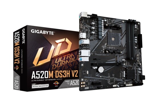 Gigabyte A520M DS3H V2 Micro ATX Hovedkort med AMD AM4 Socket Gigabyte A520M DS3H V2 Micro ATX Hovedkort med AMD AM4 Socket