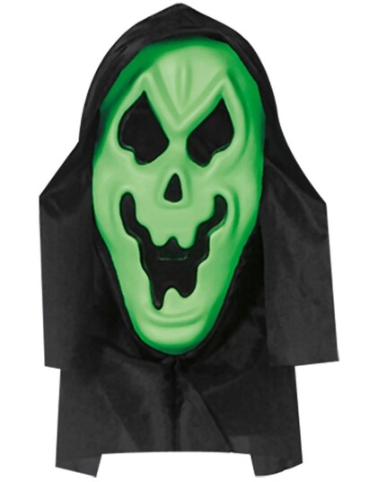 Grønt Spøkelse   Maske med Hette