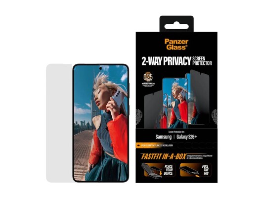 PanzerGlass 2-Veis Personvernsfilter Skjermbeskyttelse til Samsung Galaxy S26 Plus