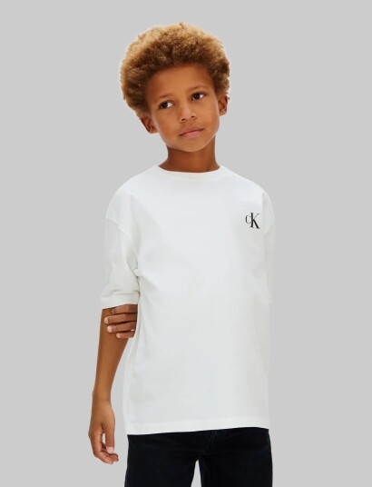 Calvin Klein Bridge Ss T Shirt White 128