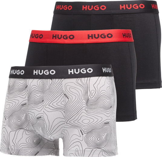 Boxershorts Hugo Boss Trunk Triplet Design Black XXL