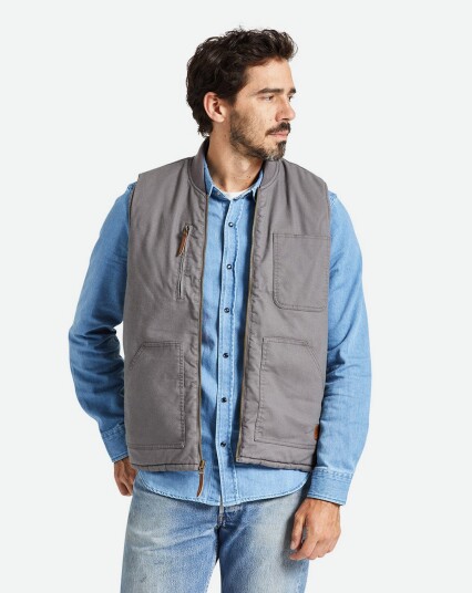 Brixton Builders Abraham Reversible Vest Grå