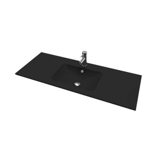 Vikingbad LEA D46 Glas Møbel Svart Matt 120cm