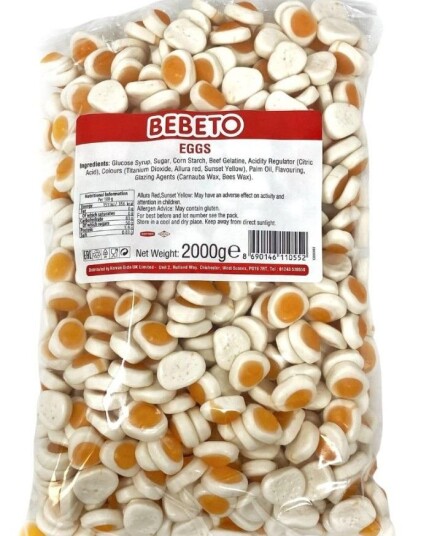 2 kg Bebeto Fried Eggs   Stor Pose med Vingummi