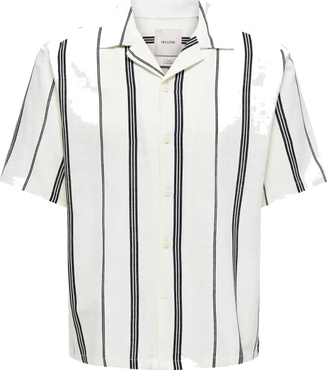 ONLY & SONS Onsstepan Loose Fit 006 Shirt   White   XS