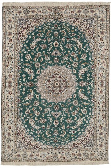 Håndknyttet. Opphav: Persia Nain 9 LA Teppe 155x245