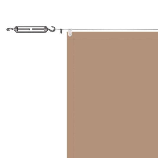 vidaXL Vertikal markise gråbrun 140x800 cm oxford stoff