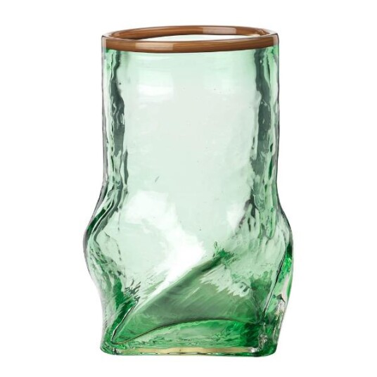 Broste Copenhagen  Ellen vase 22 cm green/foffee brown