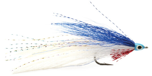Guideline Leftys Deciever, streamer fluefiske 4 WHITE/BLUE