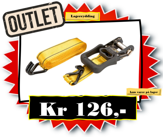 LASTESTROPP 4,5mX30mm m/JEKK og KROK 2pk (5/10) TOPEX   outlet
