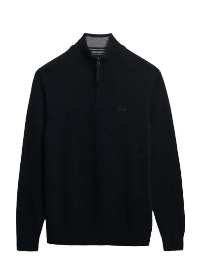 Superdry Wool Blend Half Zip Jumper - Navy - XXXL Superdry Wool Blend Half Zip Jumper - Navy - XXXL