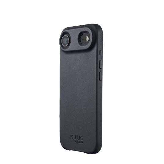 Mujjo Lommebokdeksel i Skinn for iPhone 17 Air Basalt - MagSafe Kompatibel