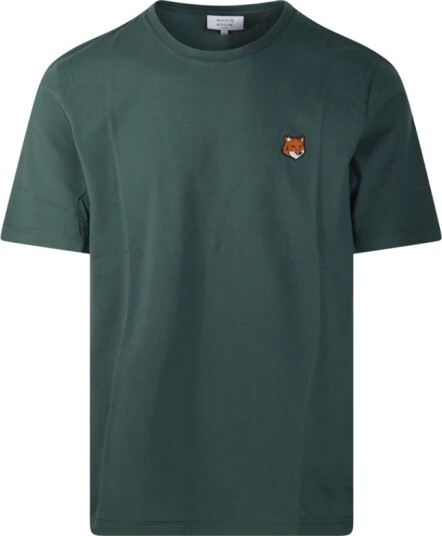 Maison Kitsuné Fox Head T Shirt Bottle Green