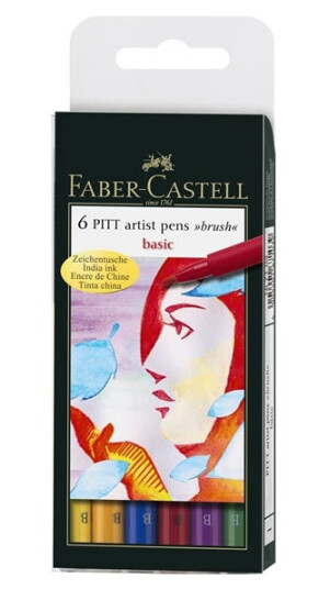 Faber-Castell PITT Artist Brush 6-set Basic Faber-Castell PITT Artist Brush 6-set Basic