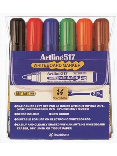 Artline EK517/6W Whiteboard maker sett Artline EK517/6W Whiteboard maker sett