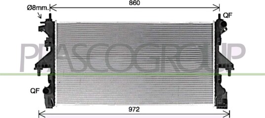 PRASCO FT932R002 Radiator motorkjøling