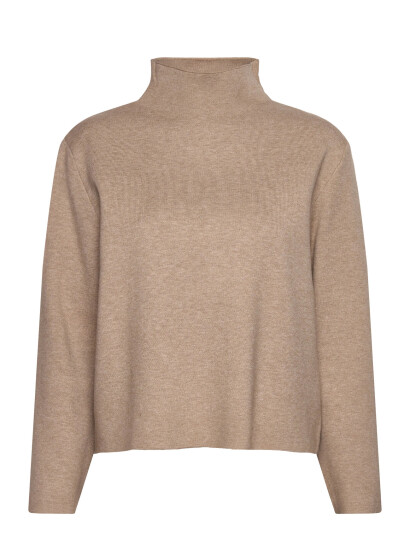 Minus Mslupi High Neck Knit Pullover - Beige - XXL