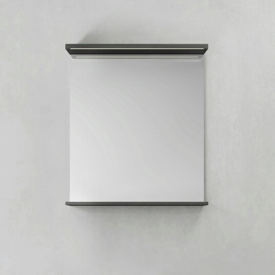 Hafa Store 600 Speil m/LED-lys 60x70x11 cm Antrasitt