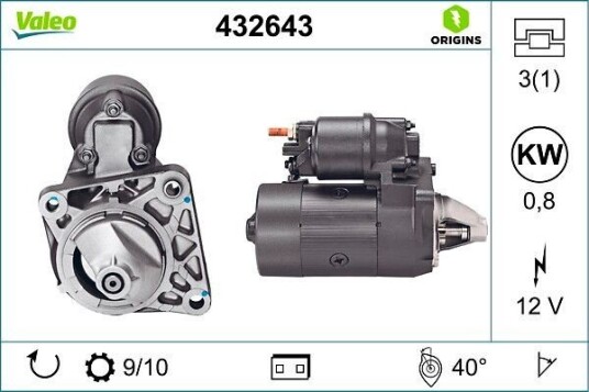 Starter VALEO 432643 Starter VALEO 432643