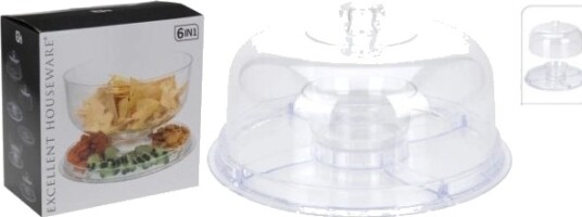 Excellent Houseware Flerfunksjonell Kake Og Snacksfat Med Lokk Excellent Houseware Flerfunksjonell Kake Og Snacksfat Med Lokk
