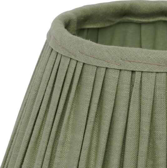 Ella lampeskjerm, salviegrønn, Ø 20 cm, lin – Watt & Veke - Design - Stoff / Tekstil