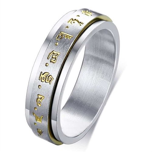 Buddhistisk spinnring 316L Buddhistisk spinnring 316L