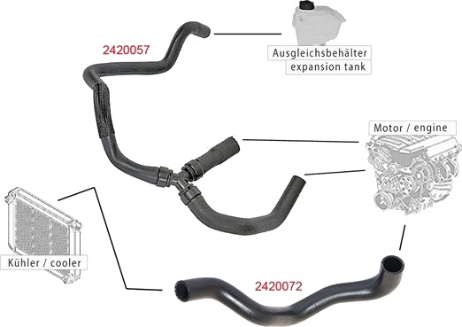 METZGER 2420072 Radiatorslange