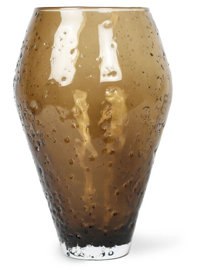 Ro Collection Crushed glassvase large Sepia brown Ro Collection Crushed glassvase large Sepia brown