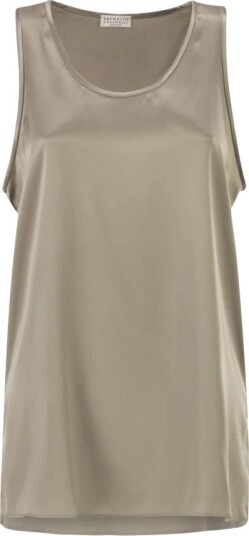 Brunello Cucinelli Dame Topper Beige M,