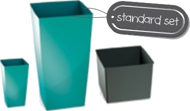 Prosperplast Plantepotte Urbi Square 265 Mm Antrasitt - Durs265-S433