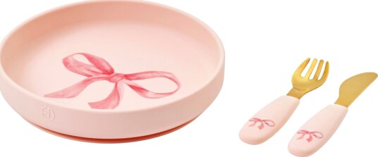 Elodie Tallerken Sett Silikon Rosy Bow Elodie Tallerken Sett Silikon Rosy Bow