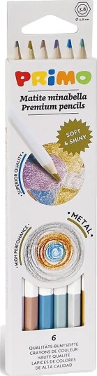 Primo Colour Pencils 6 Pcs Minabella Metallic Multi/patterned ONE SIZE