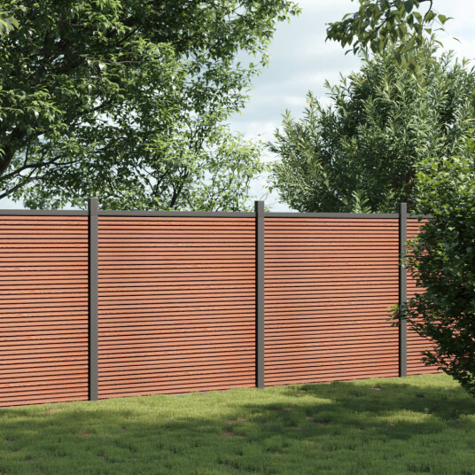 Gjerdepanel brun 353x186 cm WPC