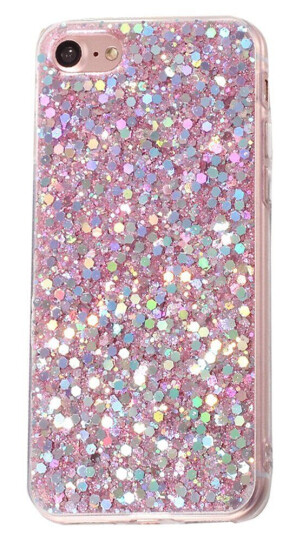 INCOVER iPhone SE (2022 / 2020) / 8 / 7 Glitter Deksel - Rosa