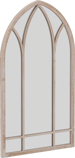 Veggspeil med bue i gårdsstil – grått 83 x 48 cm