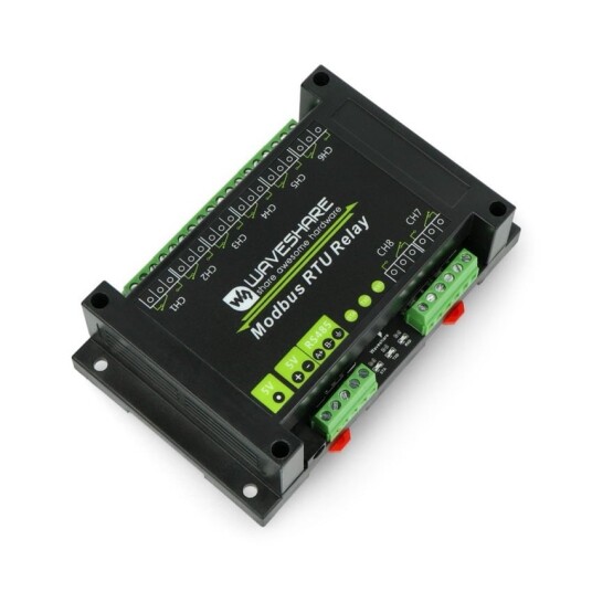 Waveshare Relé 8 Kanals Modbus RS485 10A DIN Waveshare Relé 8 Kanals Modbus RS485 10A DIN