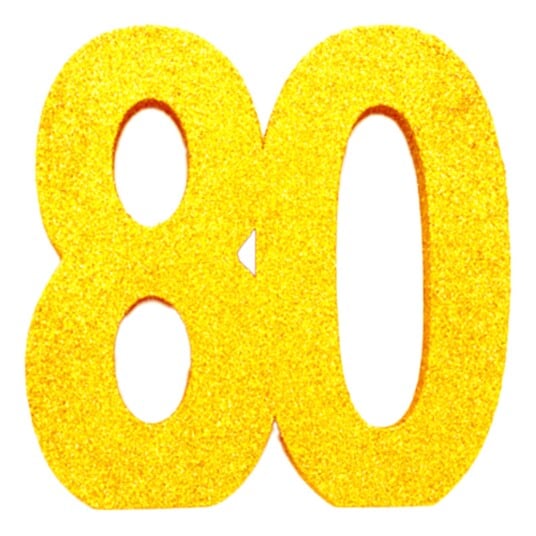 Globos Europe Borddekorasjon Tall Gull - Tallet 80