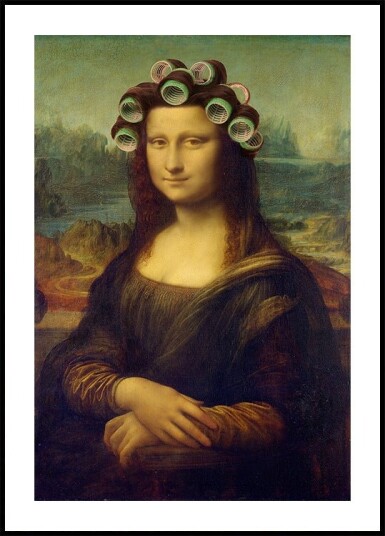 Mona Lisa  the Curly Girly Edition Plakat Plakat / 50x70cm