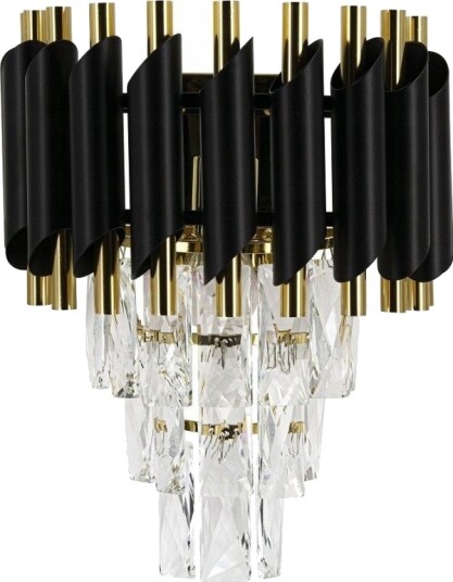 Mdeco Elem Toledo Vegglampe 6260/1 Tr Bl 1X60w E27 Gull/Svart Mdeco Elem Toledo Vegglampe 6260/1 Tr Bl 1X60w E27 Gull/Svart