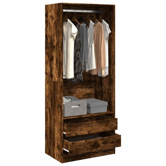 Garderobe røkt eik 80x50x200 cm konstruert tre