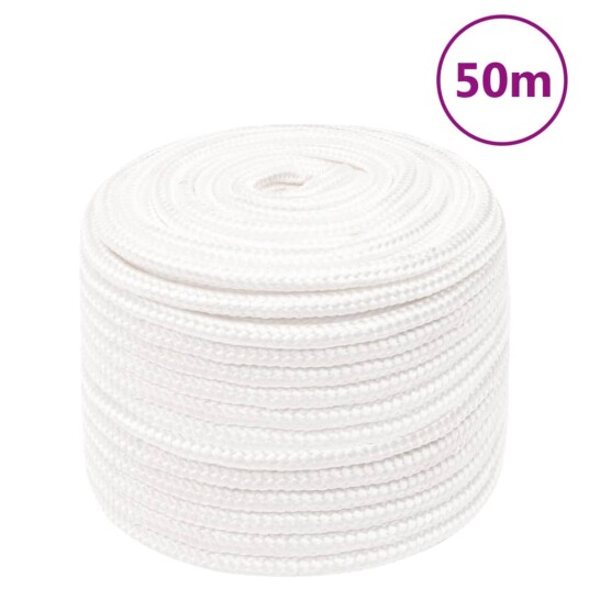  Båttau helhvit 12 mm 50 m polypropylen