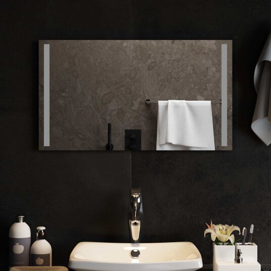 vidaXL LED Badevindu med speil Gjennomsiktig 70 x 40 cm herdet glass vidaXL LED Badevindu med speil Gjennomsiktig 70 x 40 cm herdet glass