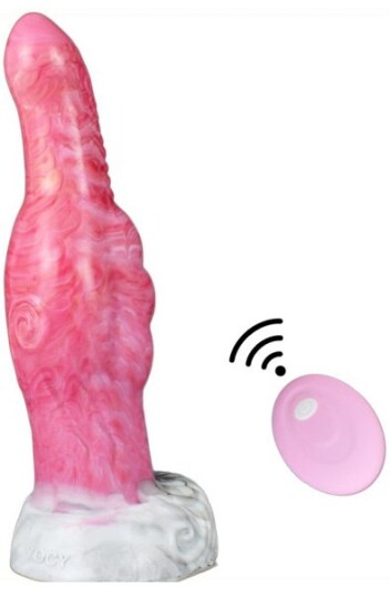 Pink Alien Faelight Vibrating Dildo 22 cm