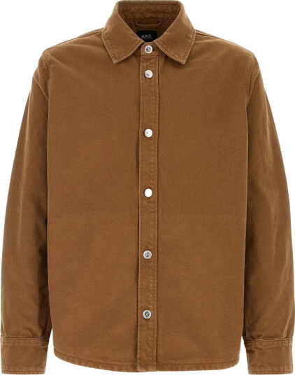 A.p.c. Herre Skjorter Brun L,