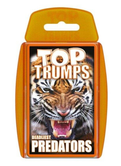 Winning Moves Deadliest Predators Top Trumps Card Game ENGLISH