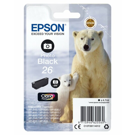 Epson Originale Blekkpatroner Epson C13t26114012 Svart