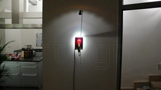 Holonzki vegglampe svart glass med hologram GU4 – Ingo Maurer   Stue