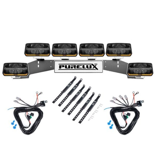 Ekstra lys PURELUX Panther 11 Hvit Rektangulær / 24 cm / 170W 6 pcs complete set WRC